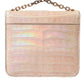 Balenciaga Beige Blue Agate Exotic Leather Gold Chain Purse Bag