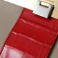 Balenciaga Beige Red Two Tone Exotic Leather Pouch Bag