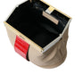 Balenciaga Beige Red Two Tone Exotic Leather Pouch Bag