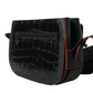 Balenciaga Black Exotic Leather Shoulder Crossbody Camera Bag