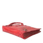 Balenciaga Red Exotic Skin Leather Classic Pouch Purse Wristlet Bag