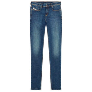 Blue jeans on a white background