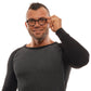 Ermenegildo Zegna Black Men Glasses Frame