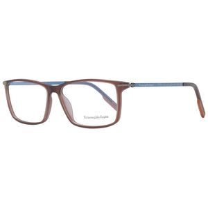 Ermenegildo Zegna Brown Men Glasses Frame
