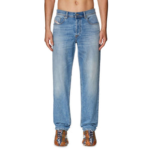Diesel Light Blue Cotton Men's Regular-Fit Jean