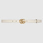 Gucci GG Thin Reversible Monogram and Ivory Belt Size 95