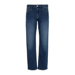 Armani Exchange Blue Cotton Skinny Jean