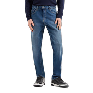 Armani Exchange Blue Cotton Skinny Jean