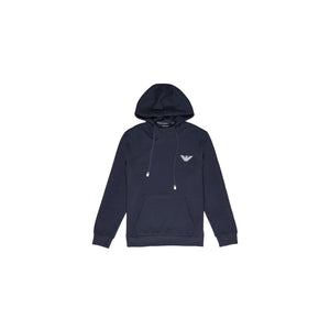 Emporio Armani Underwear Blue Cotton Hoody