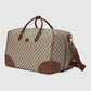 Gucci GG Large Duffle Bag with Interlocking G Beige and Brown