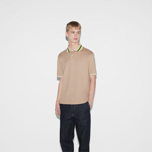 Gucci Men's Cotton Piquet Polo Shirt Beige