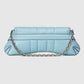Gucci Horsebit Chain Medium Shoulder Bag Quilted Light Blue