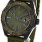 Tag Heuer Aquaracer Automatic Green Dial Khakhi Green Nylon Strap Watch For Men Way208e Fc8222