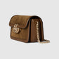 Gucci Go Small Shoulder Suede Bag Brown