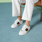 Gucci Men's Ace Leather Sneaker With Web White