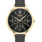 Hugo Boss Womens 1502601 Symphony Gold Tone And Black Mesh Bracelet Watch