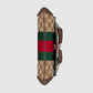 Gucci Horsebit Chain Small Shoulder Bag GG Canvas Beige Ebony