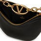 Valentino Garavani Black Leather Mini Hobo Vlogo Shoulder Bag