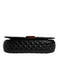 Versace Black Calf Leather Quilted Shoulder Strap Bag
