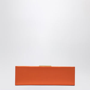 Saint Laurent Midnight Clutch Large in Orange Satin