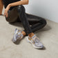 Gucci Women's Run Sneaker Silver Metallic Leather