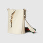 Gucci Mini Bucket Shoulder Leather Bag Off White