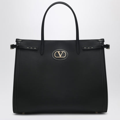 Valentino Garavani Black leather medium Antibes tote bag