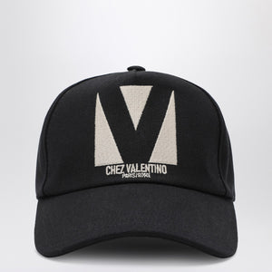 Valentino Garavani Chez Valentino black baseball cap