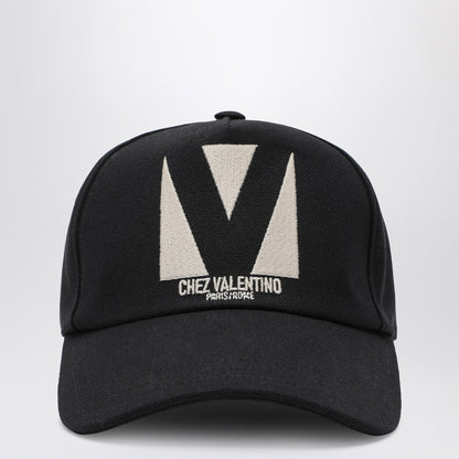 Valentino Garavani Chez Valentino black baseball cap