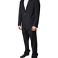 Emporio Armani Black Single Breasted Formal 2 Piece Suit