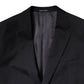 Emporio Armani Black Single Breasted Formal 2 Piece Suit