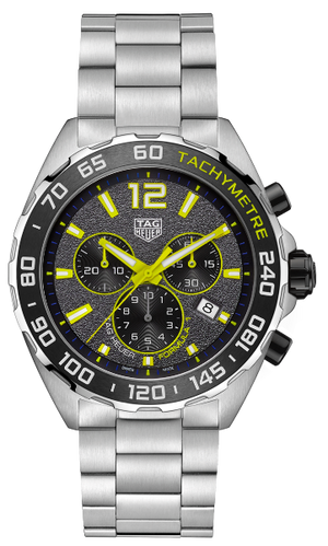 Tag Heuer Formula 1 Chronograph Grey Dial Silver Steel Strap Watch For Men Caz101ag Ba0842