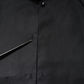 Emporio Armani Black Cotton Long Sleeves Formal Dress Shirt