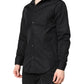 Emporio Armani Black Cotton Long Sleeves Men Formal Dress Shirt