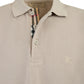 Burberry Pale Stone Cotton Collared Polo Shirt