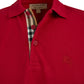 Burberry Red Cotton Collared Polo Shirt