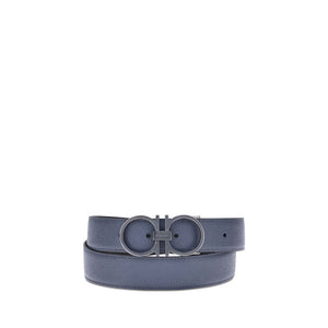 Ferragamo Blue Calf Leather Bos Taurus Regular Belt