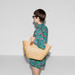 Gucci Medium Straw Tote with Gucci Patch
