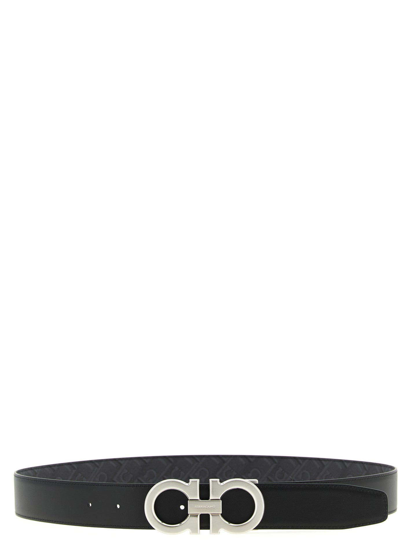 Ferragamo Gancini Print Reversible Belt