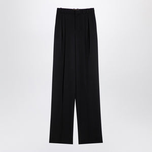 Saint Laurent Black wool wide trousers