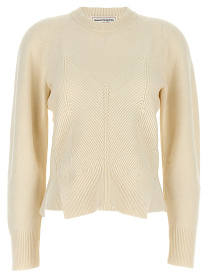 Alexander McQueen Chevron Corset Sweater