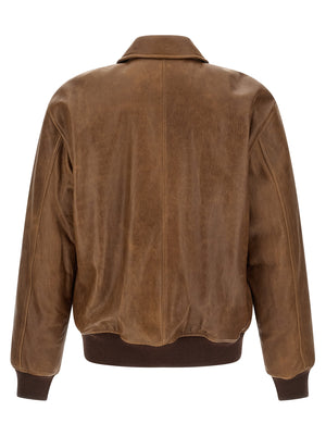 Saint Laurent Vintage Leather Bomber Jacket