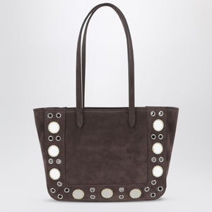 Valentino Garavani Valentino Garavani Mini tote bag Nellcôte in brown suede leather