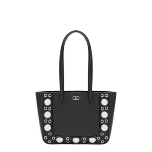 Valentino Garavani Valentino Garavani Mini Nellcôte black grained calfskin bag