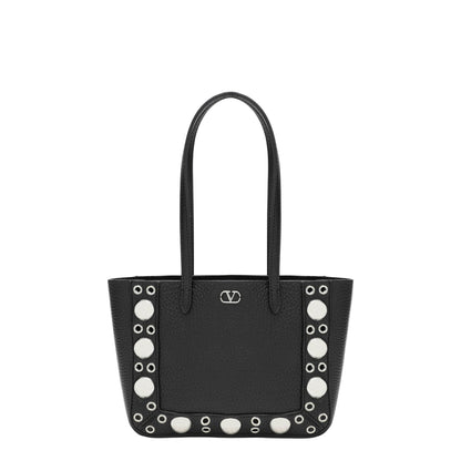 Valentino Garavani Valentino Garavani Mini Nellcôte black grained calfskin bag