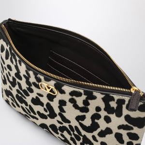 Valentino Garavani Valentino Garavani Animal-print pony-effect VLogo Signature pouch