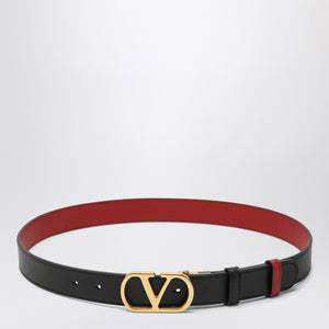 Valentino Garavani Reversible VLogo Signature belt in black/red