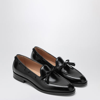 Valentino Garavani Bowshire loafers in black glossy calfskin