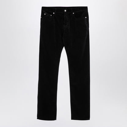 Saint Laurent Black corduroy slim trousers