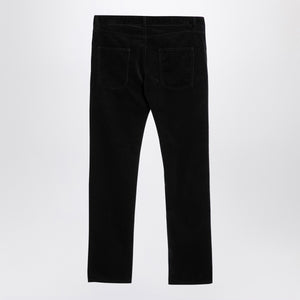 Saint Laurent Black corduroy slim trousers